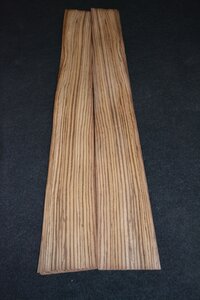 Zebrano furnier 120 x 13 - 14 cm | 0.6 mm | 0,1620 m&sup2;