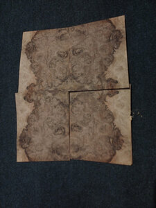 Wurzelholz furnier 21 x 16,5 - 16,5 cm | 0.6 mm | 0,0520 m&sup2;