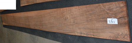 Franz&ouml;sischer Nussbaum Furnier moir&eacute; 273 x 24-26 cm | 0.8mm | 0,6825m&sup2;