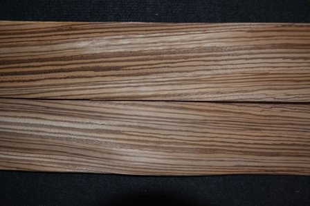 Zebrano Furnier 225 x 9-13 cm | 0.6 mm | 0,25m&sup2;