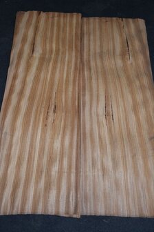 Zebrano Furnier 100 x 34-35 cm | 0.6 mm | 0,345m&sup2;