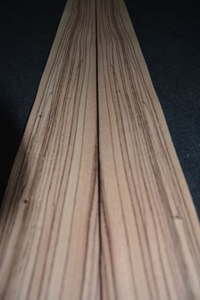 Zebrano Furnier 280 x 9-12 cm | 0.6 mm | 0,294m&sup2;