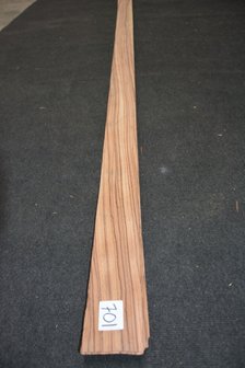 Zebrano Furnier 280 x 9-12 cm | 0.6 mm | 0,294m&sup2;