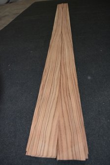 Zebrano Furnier 280 x 9-12 cm | 0.6 mm | 0,294m&sup2;