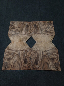 Wurzelholz furnier 30 x 30 - 16 cm | 0.6 mm | 0,114 m&sup2;