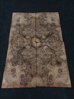 Wurzelholz furnier 36 x 24 - 24 cm | 0.6 mm | 0,1296 m&sup2;