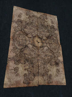 Wurzelholz furnier 36 x 24 - 24 cm | 0.6 mm | 0,1296 m&sup2;