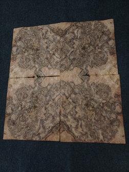 Wurzelholz furnier 32 x 29 - 29 cm | 0.6 mm | 0,1392 m&sup2;