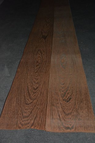 Wenge Furnier 230 x 19-21 cm | 0.6 mm | 0,47m²