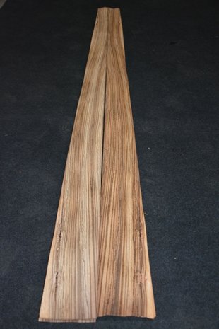Zebrano Furnier 225 x 9-13 cm | 0.6 mm | 0,25m²