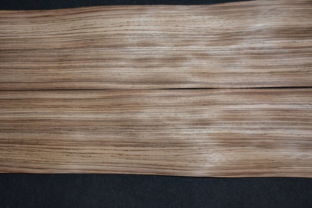 Zebrano Furnier 233 x 19-20 cm | 0.6 mm | 0,45m²