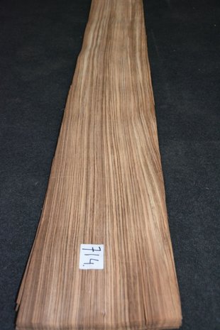 Zebrano Furnier 230 x 24 cm | 0.6 mm | 0,55m²
