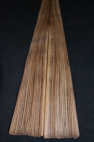 Zebrano Furnier 195 x 11x11,5 cm | 0.6 mm | 0,22m²