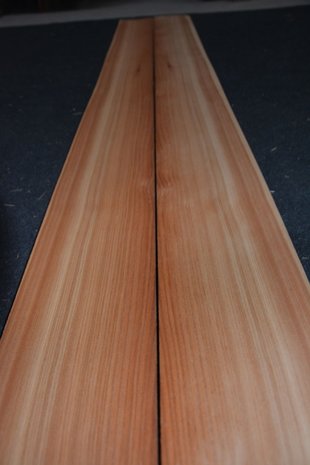 Sibirische L&auml;rche furnier 280 x 14 - 16 cm | 0.6 mm | 0,4200 m&sup2;