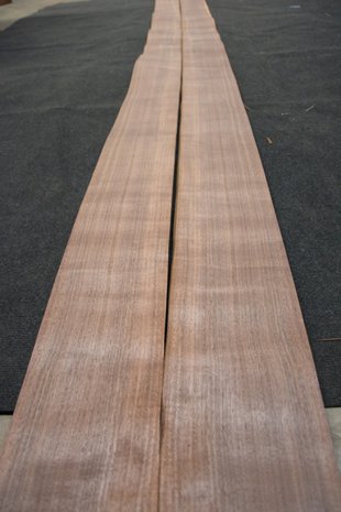 Amerikanischer Nussbaum Furnier 435 x 17-19 cm | 0.6mm | 0,783m²
