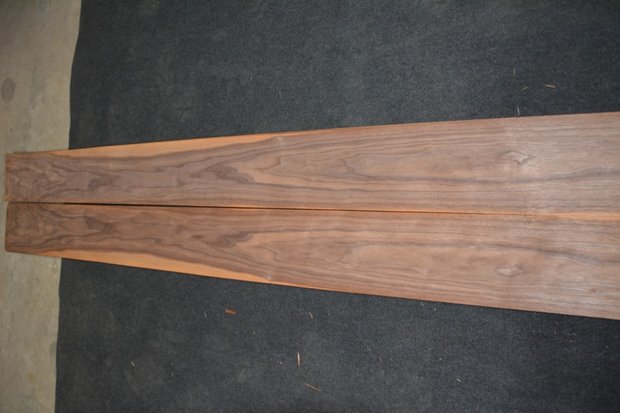 Amerikanischer Nussbaum Furnier 440 x 17 cm | 0.6mm |  0,748m²