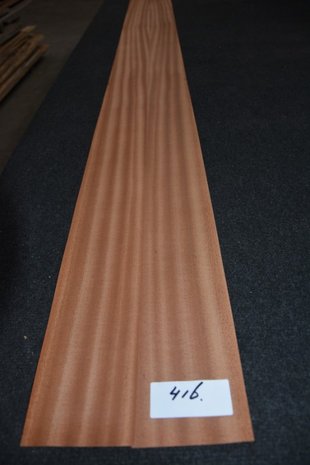 Sipo-Mahagoni Furnier 225 x 10-11 cm | 0.6mm | 0,261m²