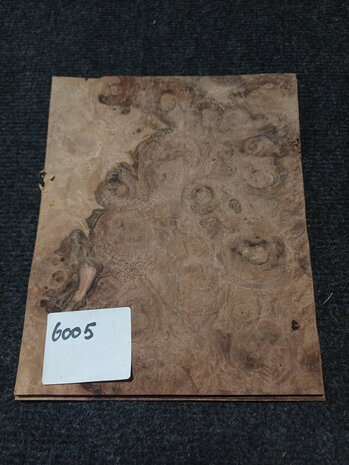 Wurzelholz furnier 21 x 16,5 - 16,5 cm | 0.6 mm | 0,0520 m&sup2;