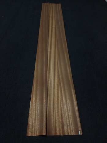 Dibetou furnier 225 x 12 - 10,5 cm | 0.6 mm | 0,3881 m&sup2;