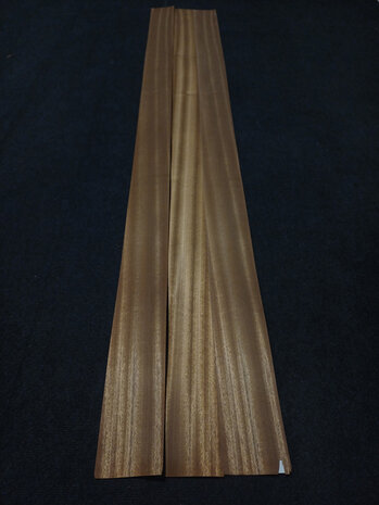 Dibetou furnier 225 x 12 - 10,5 cm | 0.6 mm | 0,3881 m&sup2;